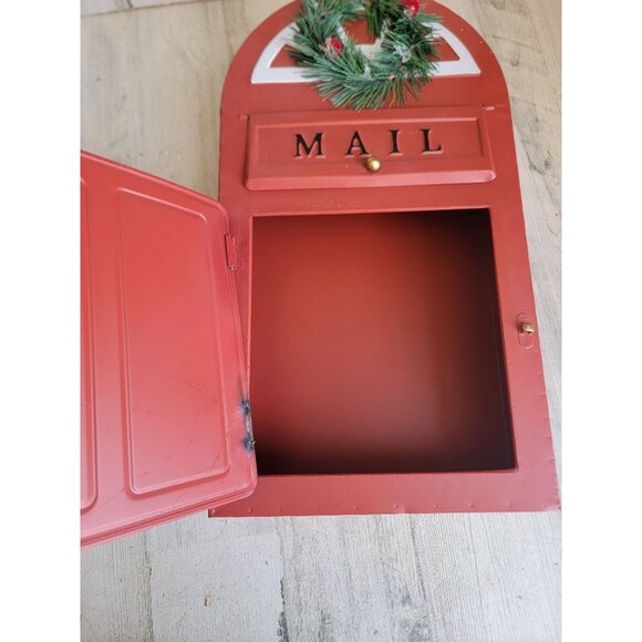 Ashland metal Santa Red Door mailbox Xmas home decor - Picture 6 of 13